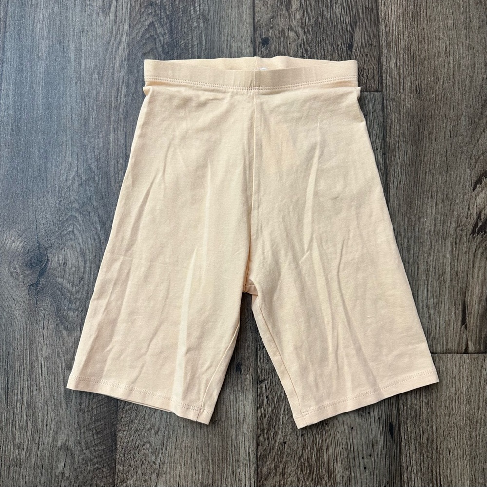 H&M Cotton Blend Bike Shorts Women’s Size XS Peach Cream
